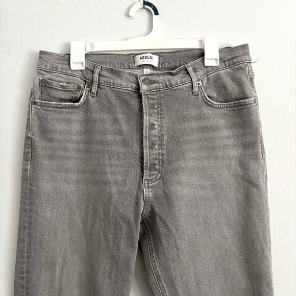 AGOLDE Nico High Rise Button Fly Slim Jeans in Gray Women’s Size 32 - Picture 2 of 9